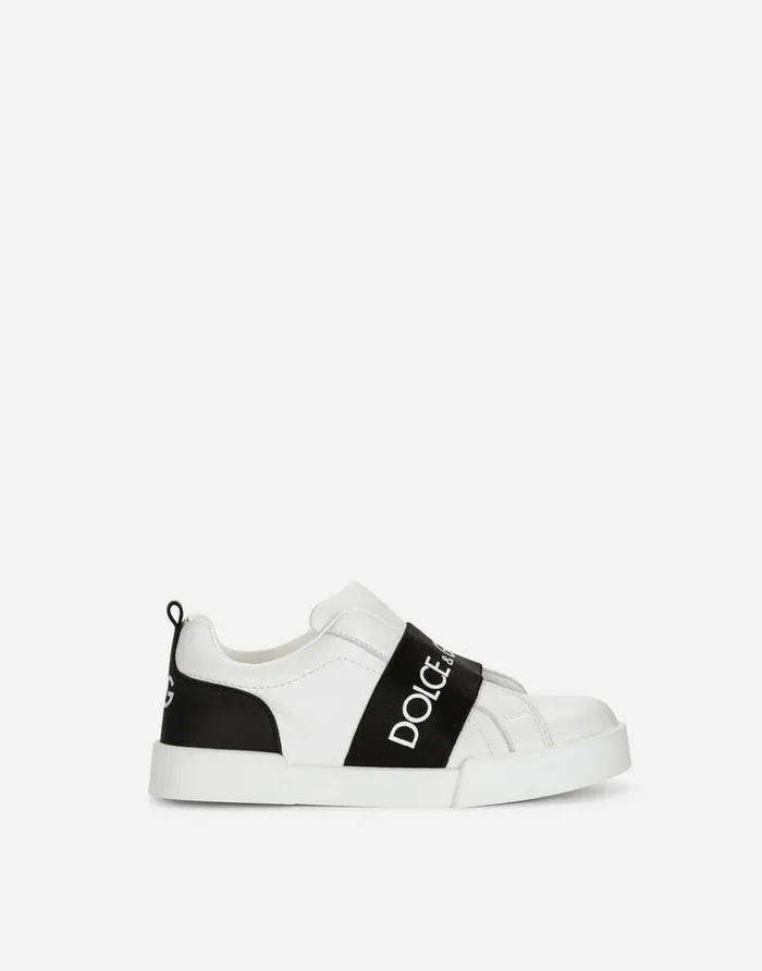 Dolce and Gabbana Shoes 2438 Children Calfskin Portofino Slipon Sneakers Multicolor Dolce and Gabbana Shoes 2438 Children Calfskin Portofino Slipon Sneakers Multicolor