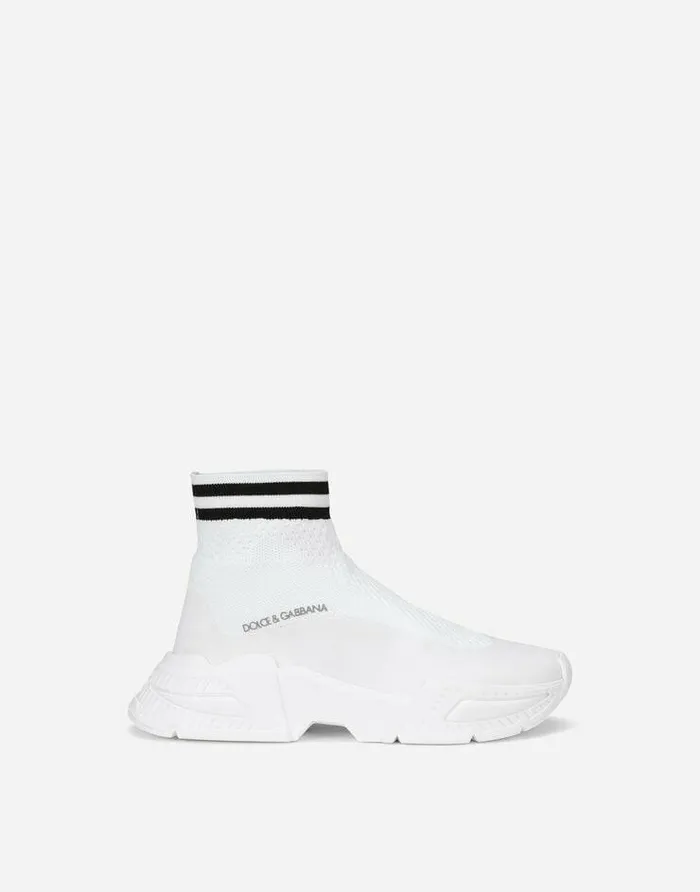 Dolce and Gabbana Shoes 2438 Children Hightop Slipon Sneakers In Stretch Mesh Multicolor Dolce and Gabbana Shoes 2438 Children Hightop Slipon Sneakers In Stretch Mesh Multicolor
