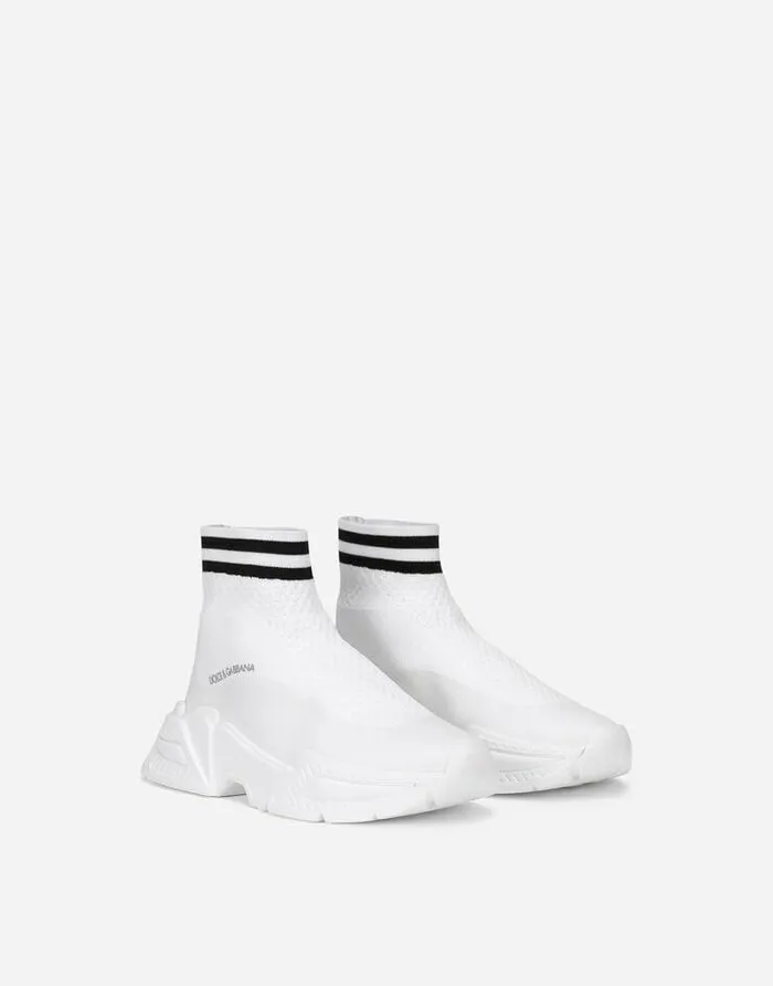 Dolce and Gabbana Shoes 2438 Children Hightop Slipon Sneakers In Stretch Mesh Multicolor Dolce and Gabbana Shoes 2438 Children Hightop Slipon Sneakers In Stretch Mesh Multicolor