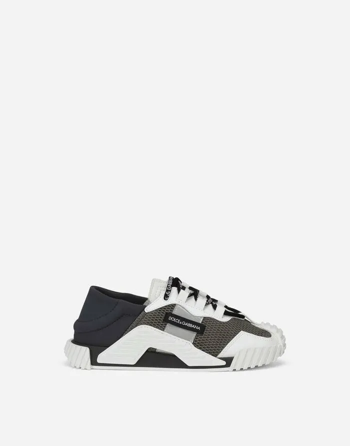 Dolce and Gabbana Shoes 2438 Children Mixedmaterials NS1 Slipon Sneakers Grey Dolce and Gabbana Shoes 2438 Children Mixedmaterials NS1 Slipon Sneakers Grey