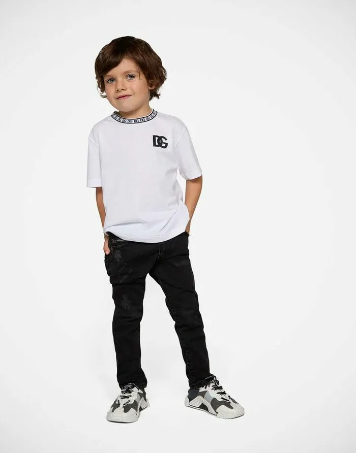 Dolce and Gabbana Shoes 2438 Children Mixedmaterials NS1 Slipon Sneakers Grey Dolce and Gabbana Shoes 2438 Children Mixedmaterials NS1 Slipon Sneakers Grey