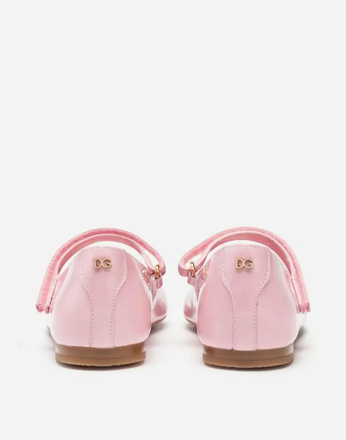 Dolce and Gabbana Shoes 2438 Children Patent Leather Mary Janes Pink Dolce and Gabbana Shoes 2438 Children Patent Leather Mary Janes Pink