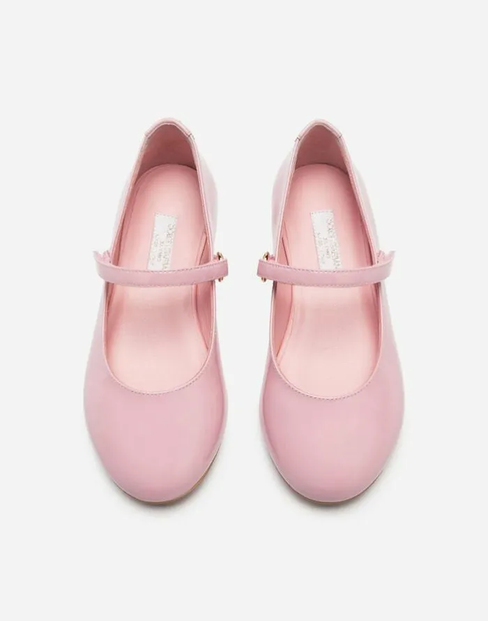Dolce and Gabbana Shoes 2438 Children Patent Leather Mary Janes Pink Dolce and Gabbana Shoes 2438 Children Patent Leather Mary Janes Pink