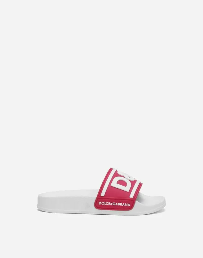 Dolce and Gabbana Shoes 2438 Children Rubber Beachwear Sliders Multicolor