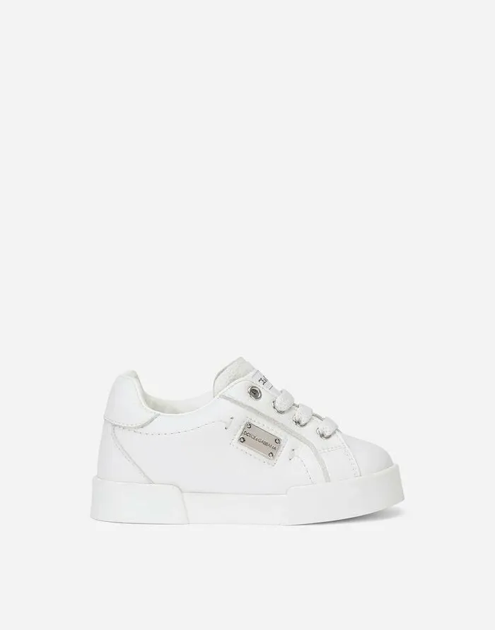 Dolce and Gabbana Shoes For First Steps 1926 Children Calfskin Portofino Light Sneakers White Dolce and Gabbana Shoes For First Steps 1926 Children Calfskin Portofino Light Sneakers White