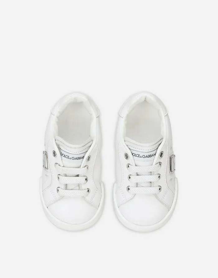 Dolce and Gabbana Shoes For First Steps 1926 Children Calfskin Portofino Light Sneakers White Dolce and Gabbana Shoes For First Steps 1926 Children Calfskin Portofino Light Sneakers White