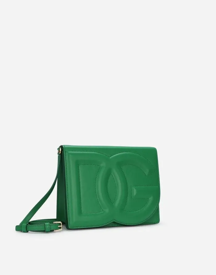 Dolce and Gabbana Shoulder And Crossbody Bags Women Calfskin DG Logo Crossbody Bag Green Dolce and Gabbana Shoulder And Crossbody Bags Women Calfskin DG Logo Crossbody Bag Green