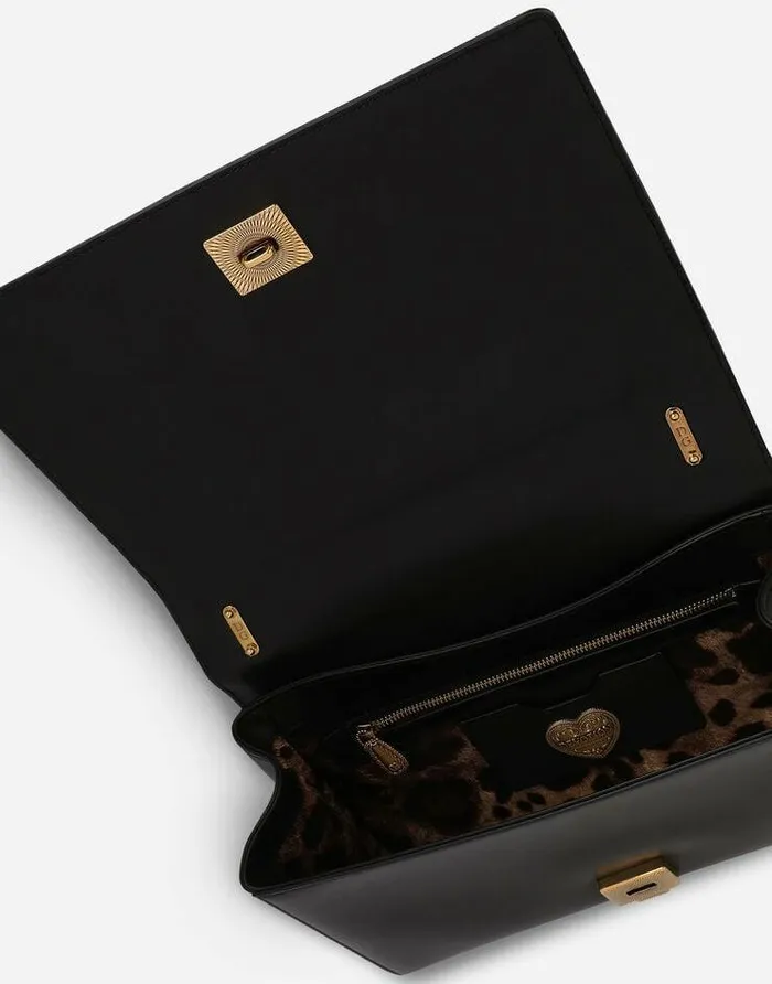 Dolce and Gabbana Shoulder And Crossbody Bags Women Large Devotion Bag In Quilted Nappa Leather Black