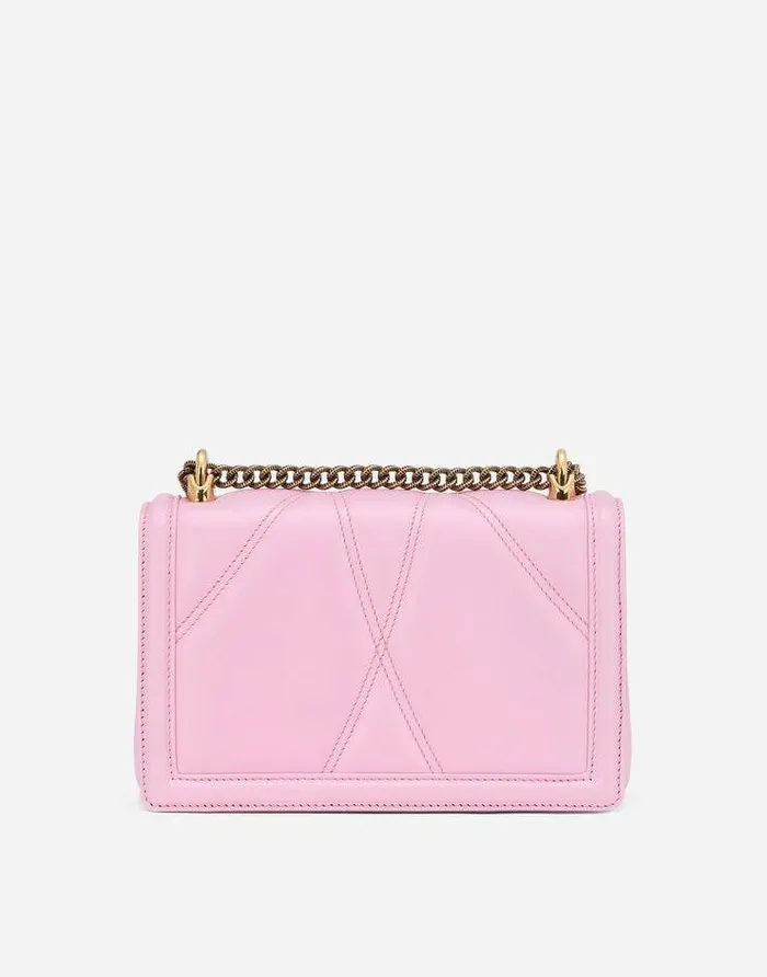 Dolce and Gabbana Shoulder And Crossbody Bags Women Medium Devotion Bag In Quilted Nappa Leather Pink Dolce and Gabbana Shoulder And Crossbody Bags Women Medium Devotion Bag In Quilted Nappa Leather Pink