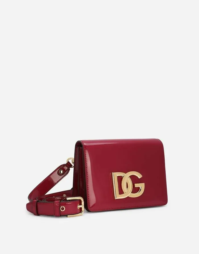 Dolce and Gabbana Shoulder And Crossbody Bags Women Polished Calfskin 35 Crossbody Bag Fuchsia