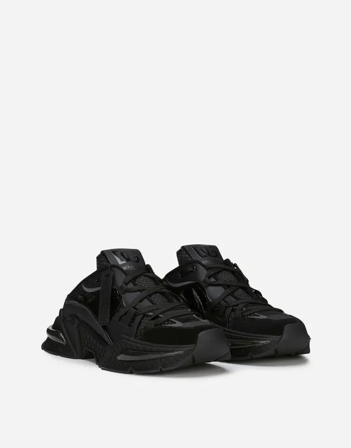 Dolce and Gabbana Sneakers Men Mixedmaterial Airmaster Mule Sneakers Black Dolce and Gabbana Sneakers Men Mixedmaterial Airmaster Mule Sneakers Black
