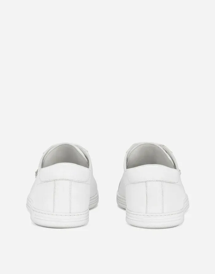 Dolce and Gabbana Sneakers Men Saint Tropez Calfskin Sneakers White