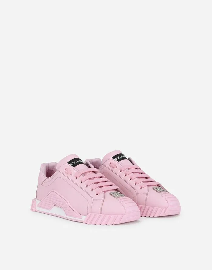 Dolce and Gabbana Sneakers Women Calfskin NS1 Sneakers With DG Logo Pink Dolce and Gabbana Sneakers Women Calfskin NS1 Sneakers With DG Logo Pink