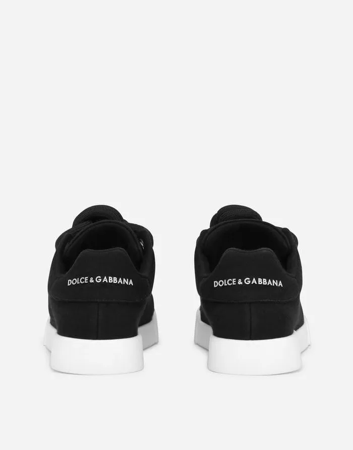 Dolce and Gabbana Sneakers Women Fabric Portofino Sneakers Black Dolce and Gabbana Sneakers Women Fabric Portofino Sneakers Black