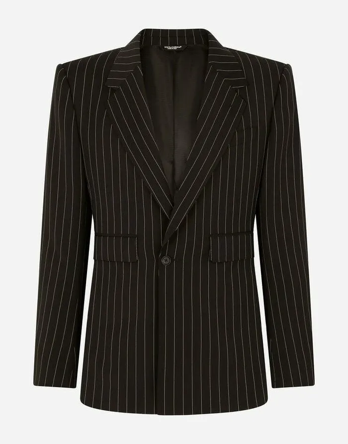 Dolce and Gabbana Suits And Blazers Men Pinstripe Stretch Wool Siciliafit Suit Multicolor Dolce and Gabbana Suits And Blazers Men Pinstripe Stretch Wool Siciliafit Suit Multicolor