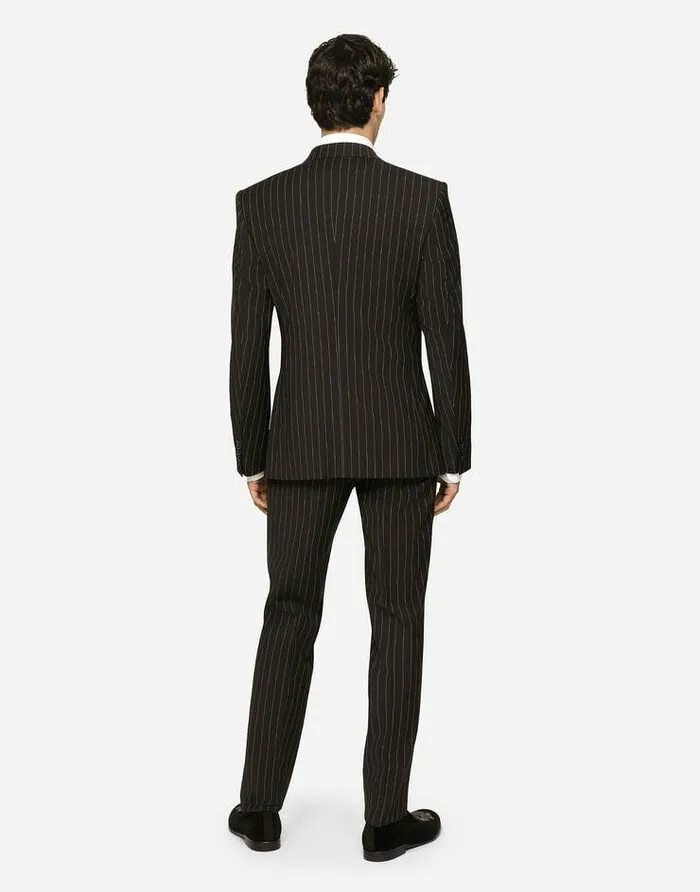 Dolce and Gabbana Suits And Blazers Men Pinstripe Stretch Wool Siciliafit Suit Multicolor Dolce and Gabbana Suits And Blazers Men Pinstripe Stretch Wool Siciliafit Suit Multicolor