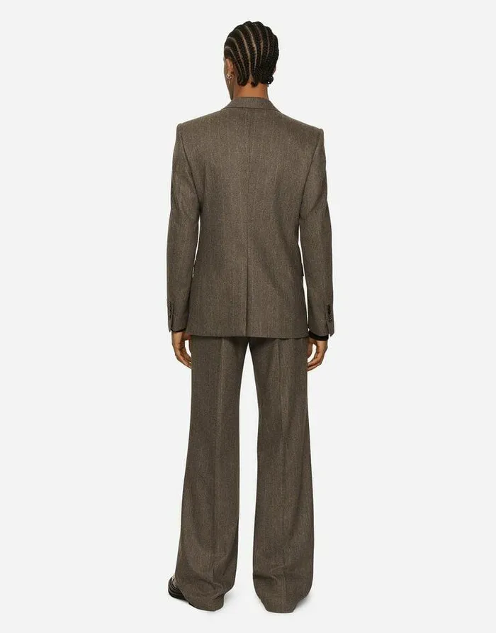 Dolce and Gabbana Suits And Blazers Men Singlebreasted Pinstripe Stretch Flannel Jacket Multicolor Dolce and Gabbana Suits And Blazers Men Singlebreasted Pinstripe Stretch Flannel Jacket Multicolor