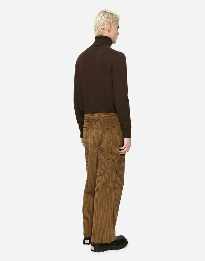 Dolce and Gabbana Sweaters And Cardigans Men Cashmere Turtleneck Sweater Brown Dolce and Gabbana Sweaters And Cardigans Men Cashmere Turtleneck Sweater Brown
