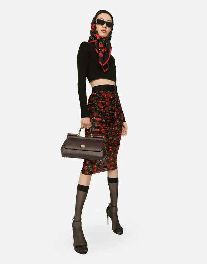 Dolce and Gabbana Sweaters And Cardigans Women Cropped Turtleneck Top Black Dolce and Gabbana Sweaters And Cardigans Women Cropped Turtleneck Top Black