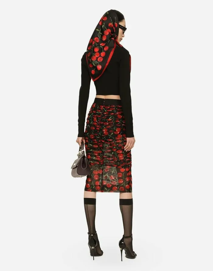 Dolce and Gabbana Sweaters And Cardigans Women Cropped Turtleneck Top Black Dolce and Gabbana Sweaters And Cardigans Women Cropped Turtleneck Top Black