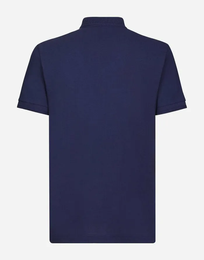 Dolce and Gabbana TShirts And Polos Men Cotton Piqu Poloshirt With Embroidery Blue Dolce and Gabbana TShirts And Polos Men Cotton Piqu Poloshirt With Embroidery Blue