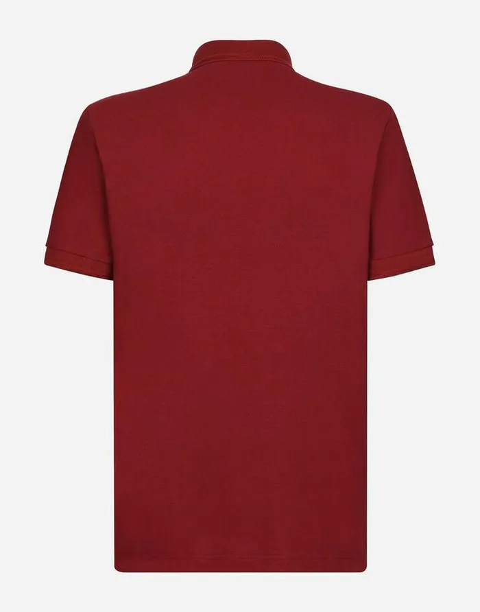 Dolce and Gabbana TShirts And Polos Men Cotton Piqu Poloshirt With Embroidery Bordeaux Dolce and Gabbana TShirts And Polos Men Cotton Piqu Poloshirt With Embroidery Bordeaux