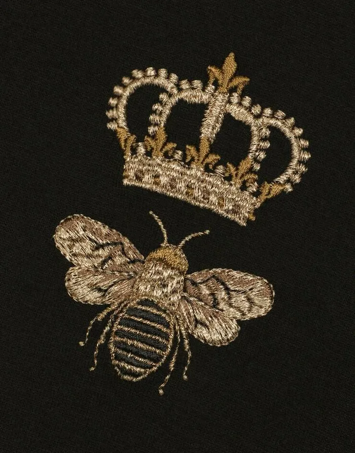 Dolce and Gabbana TShirts And Polos Men Cotton Tshirt With Embroidery Black Dolce and Gabbana TShirts And Polos Men Cotton Tshirt With Embroidery Black