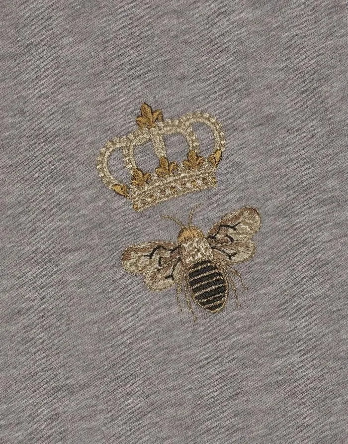 Dolce and Gabbana TShirts And Polos Men Cotton Tshirt With Embroidery Grey