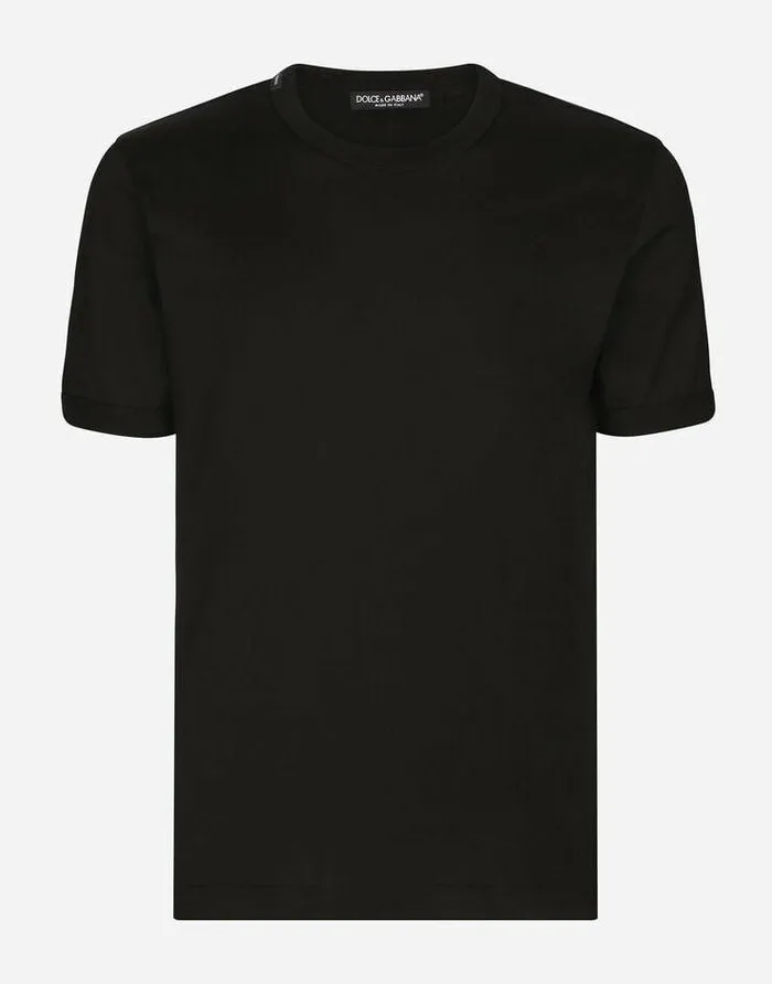 Dolce and Gabbana TShirts And Polos Men Tshirt In Cotton Black