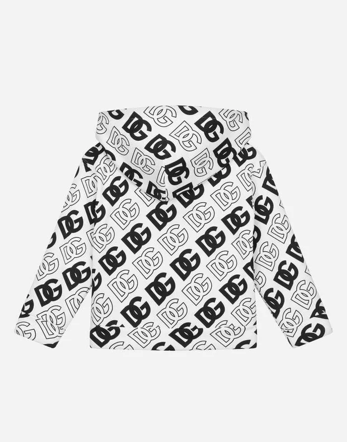 Dolce and Gabbana TShirts And Sweatshirts Children Jersey Hoodie With DG Logo Print Multicolor Dolce and Gabbana TShirts And Sweatshirts Children Jersey Hoodie With DG Logo Print Multicolor