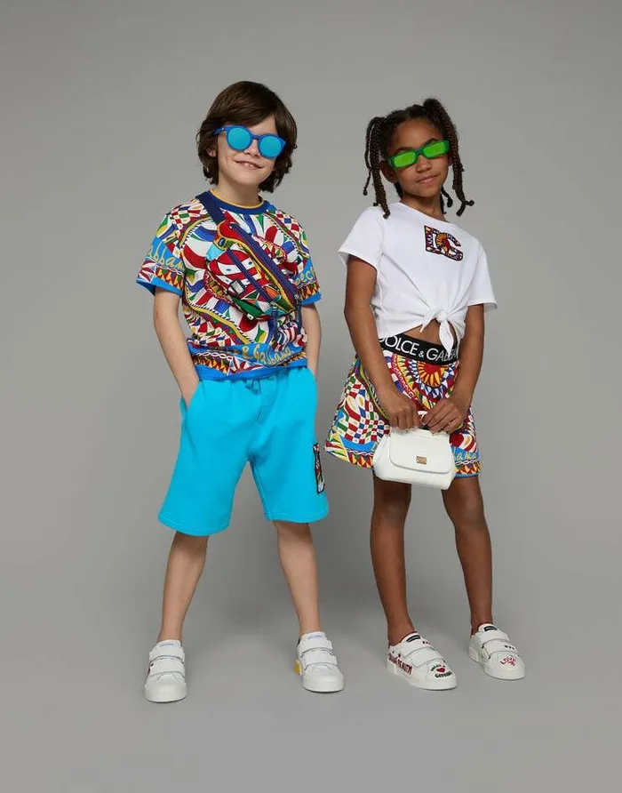 Dolce and Gabbana TShirts And Sweatshirts Children Shortsleeved Carrettoprint Jersey Tshirt Multicolor Dolce and Gabbana TShirts And Sweatshirts Children Shortsleeved Carrettoprint Jersey Tshirt Multicolor