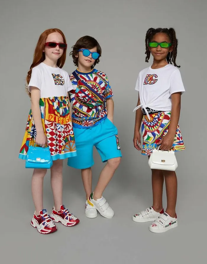 Dolce and Gabbana TShirts And Sweatshirts Children Shortsleeved Carrettoprint Jersey Tshirt Multicolor Dolce and Gabbana TShirts And Sweatshirts Children Shortsleeved Carrettoprint Jersey Tshirt Multicolor