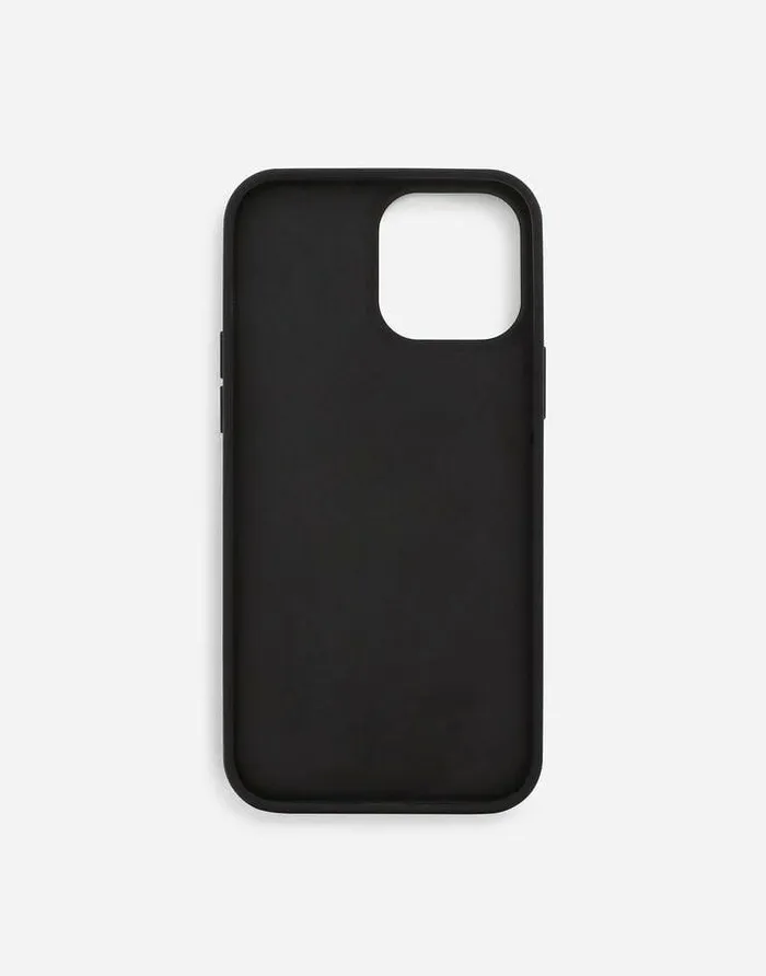 Dolce and Gabbana Technology Women Calfskin IPhone 13 Pro Max Cover With DG Logo Black Dolce and Gabbana Technology Women Calfskin IPhone 13 Pro Max Cover With DG Logo Black