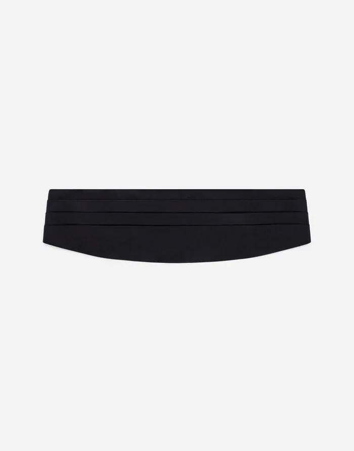 Dolce and Gabbana Ties And Pocket Squares Men Silk Satin Cummerbund Blue