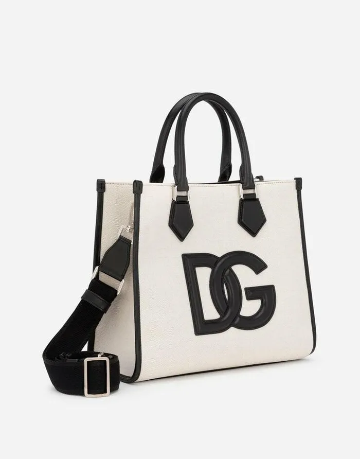 Dolce and Gabbana Totes WomenMen Canvas Shopper With Calfskin Nappa Details Multicolor Dolce and Gabbana Totes WomenMen Canvas Shopper With Calfskin Nappa Details Multicolor