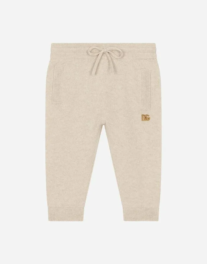 Dolce and Gabbana Trousers And Shorts Children Cashmere Jogging Pants With DG Logo Multicolor Dolce and Gabbana Trousers And Shorts Children Cashmere Jogging Pants With DG Logo Multicolor