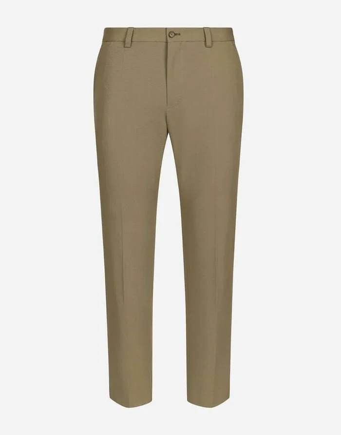 Dolce and Gabbana Trousers And Shorts Men Stretch Cotton And Cashmere Pants Brown Dolce and Gabbana Trousers And Shorts Men Stretch Cotton And Cashmere Pants Brown