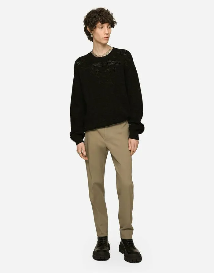 Dolce and Gabbana Trousers And Shorts Men Stretch Cotton And Cashmere Pants Brown Dolce and Gabbana Trousers And Shorts Men Stretch Cotton And Cashmere Pants Brown