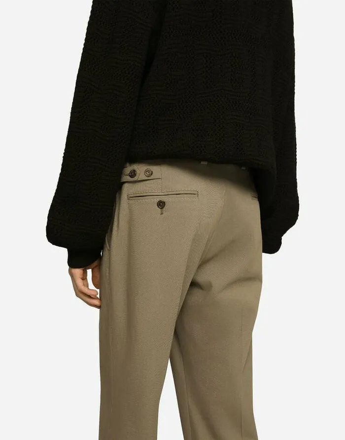 Dolce and Gabbana Trousers And Shorts Men Stretch Cotton And Cashmere Pants Brown Dolce and Gabbana Trousers And Shorts Men Stretch Cotton And Cashmere Pants Brown