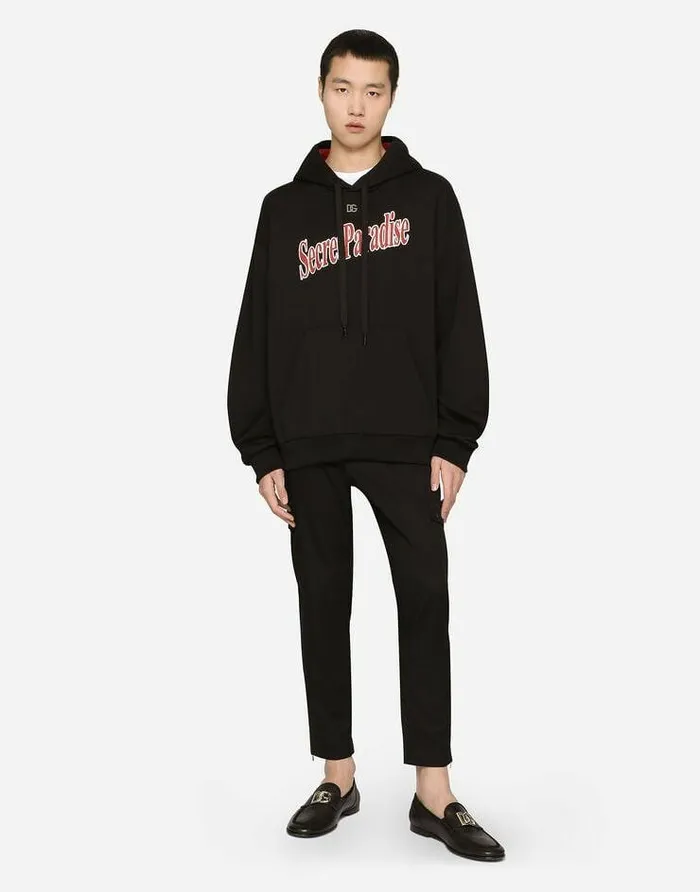 Dolce and Gabbana Trousers And Shorts Men Stretch Cotton Cargo Pants With Branded Tag Black Dolce and Gabbana Trousers And Shorts Men Stretch Cotton Cargo Pants With Branded Tag Black