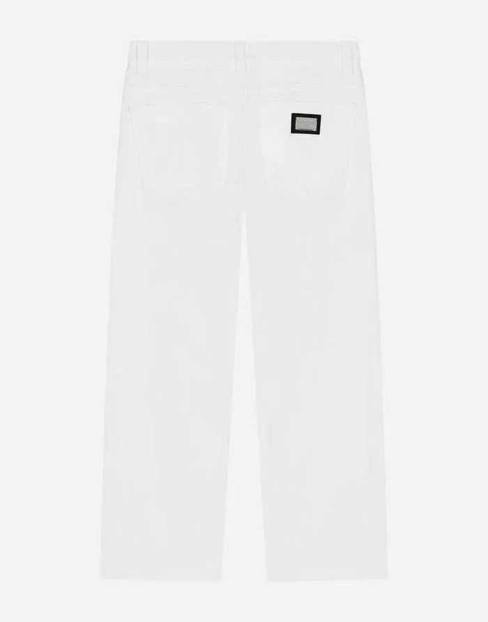 Dolce and Gabbana Trousers And Skirts Children 5pocket Ripped Denim Jeans Multicolor Dolce and Gabbana Trousers And Skirts Children 5pocket Ripped Denim Jeans Multicolor