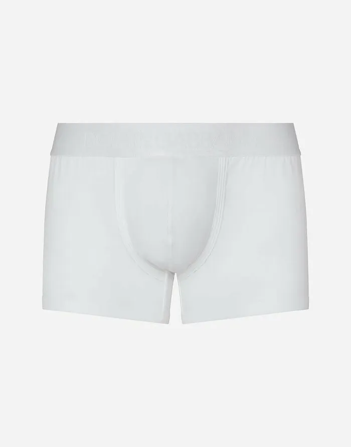 Dolce and Gabbana Underwear And Loungewear Men Twowaystretch Jersey Regularfit Boxers White Dolce and Gabbana Underwear And Loungewear Men Twowaystretch Jersey Regularfit Boxers White