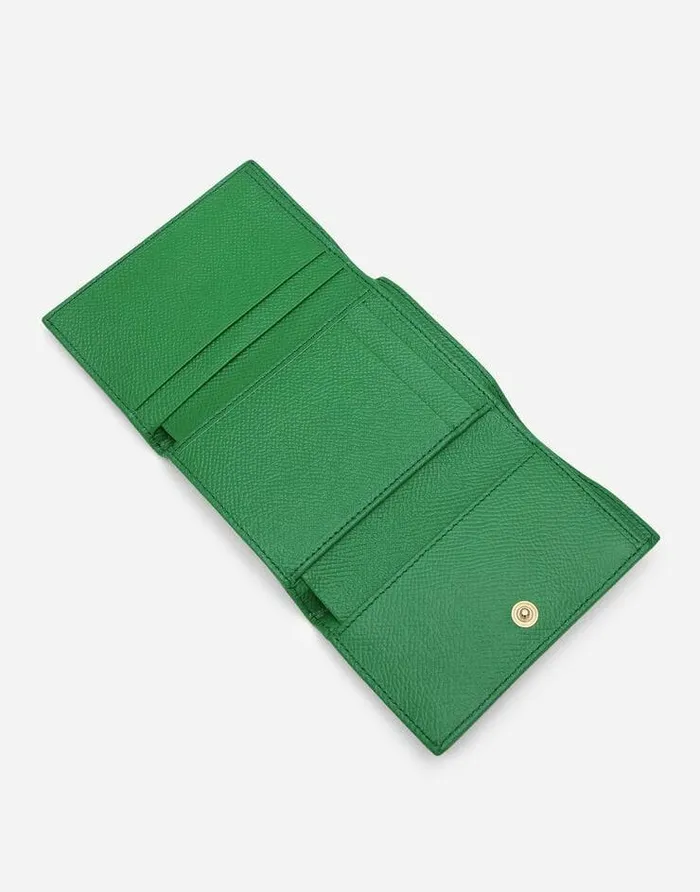 Dolce and Gabbana Wallets And Small Leather Goods Women Dauphine Calfskin Wallet With Branded Tag Green Dolce and Gabbana Wallets And Small Leather Goods Women Dauphine Calfskin Wallet With Branded Tag Green