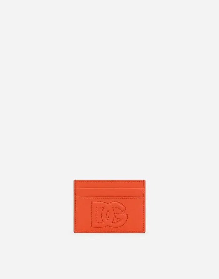Dolce and Gabbana Wallets And Small Leather Goods Women DG Logo Card Holder Orange Dolce and Gabbana Wallets And Small Leather Goods Women DG Logo Card Holder Orange