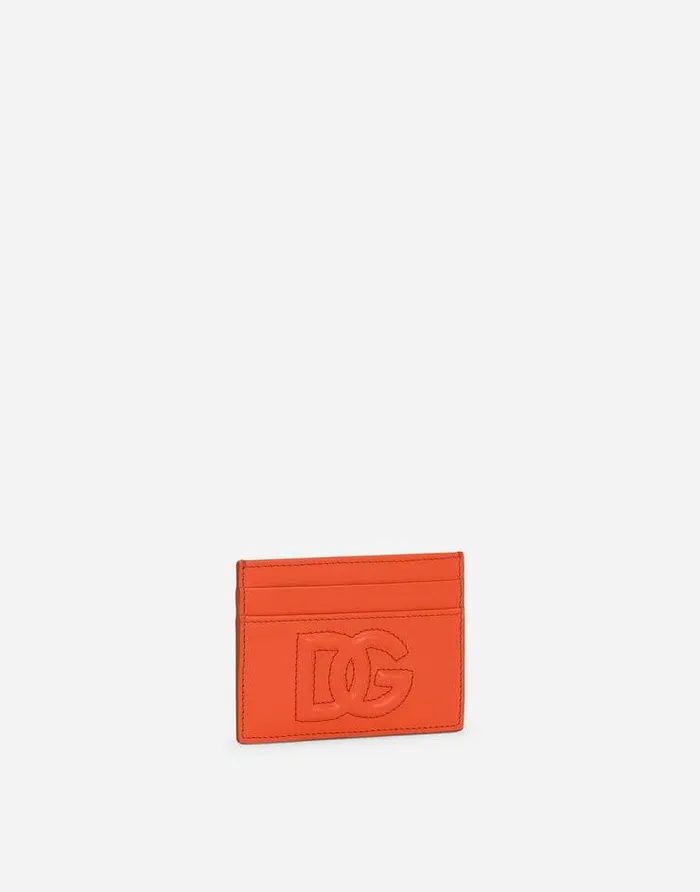 Dolce and Gabbana Wallets And Small Leather Goods Women DG Logo Card Holder Orange Dolce and Gabbana Wallets And Small Leather Goods Women DG Logo Card Holder Orange