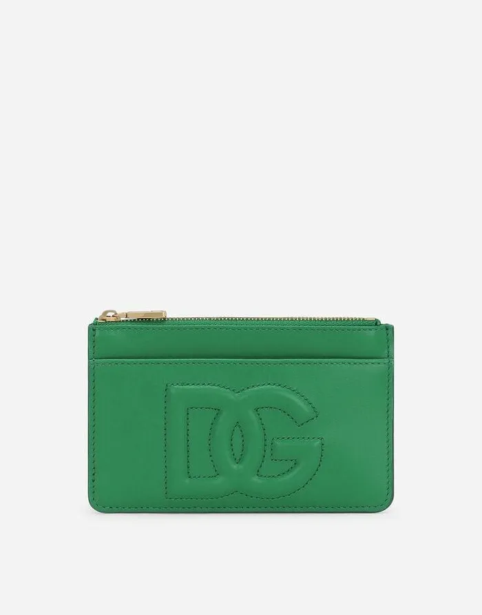 Dolce and Gabbana Wallets And Small Leather Goods Women Medium DG Logo Card Holder Green Dolce and Gabbana Wallets And Small Leather Goods Women Medium DG Logo Card Holder Green