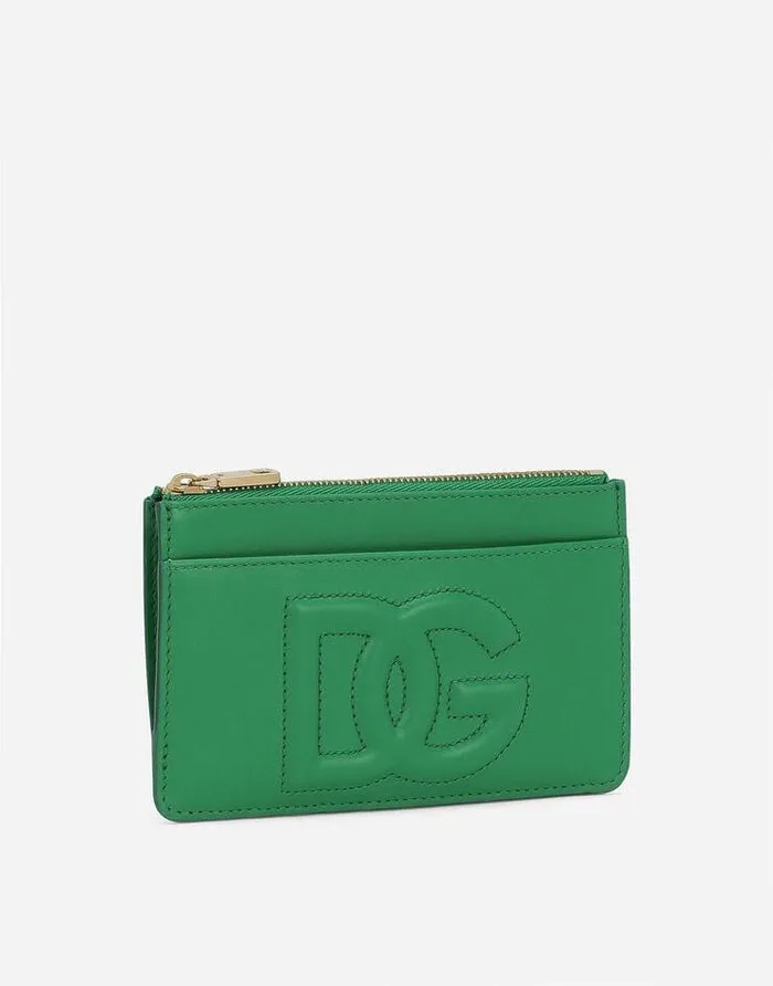 Dolce and Gabbana Wallets And Small Leather Goods Women Medium DG Logo Card Holder Green Dolce and Gabbana Wallets And Small Leather Goods Women Medium DG Logo Card Holder Green