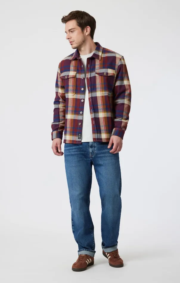 Double Pocket Check Shirt In Paprika Check Men Mavi Jeans Shirts Double Pocket Check Shirt In Paprika Check Men Mavi Jeans Shirts
