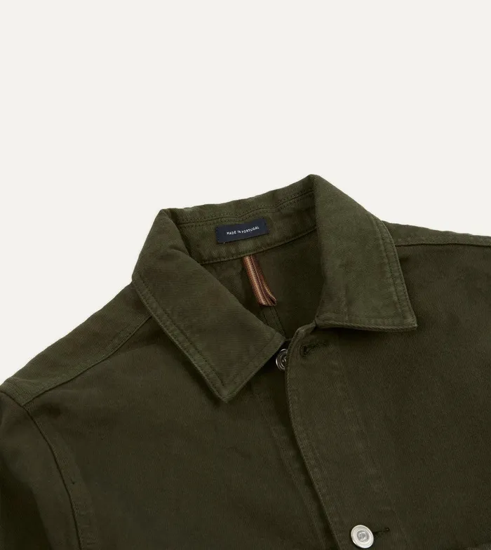 Drake039s Green Heavy Twill Cotton FivePocket Chore Jacket 8211 Clothing