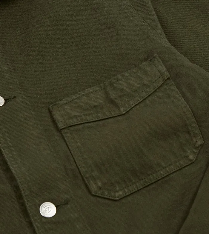 Drake039s Green Heavy Twill Cotton FivePocket Chore Jacket 8211 Clothing